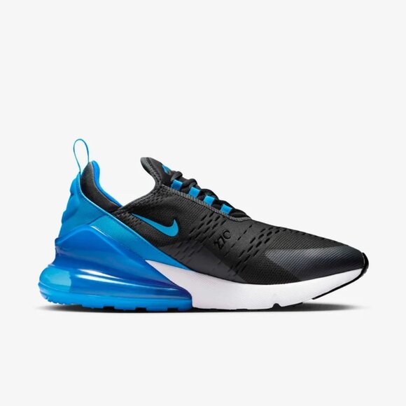 Nike Men's Black Blue Air Max 270 Mesh Low Top Athletic Sneaker Size 10.5